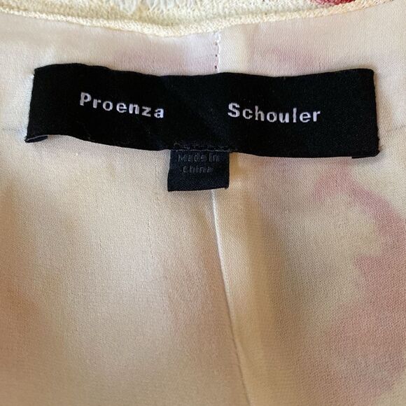 Proenza Schouler Silk Blend Floral Asymmetrical Hem Dress 8 - Picture 5 of 13